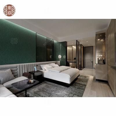 Modern Wooden Double Bed Hotel Bedroom Furniture Manufacturer
