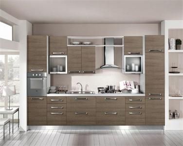 Apartment Simple High Quality Integrated Durable Laminate Kitchen Cabinet