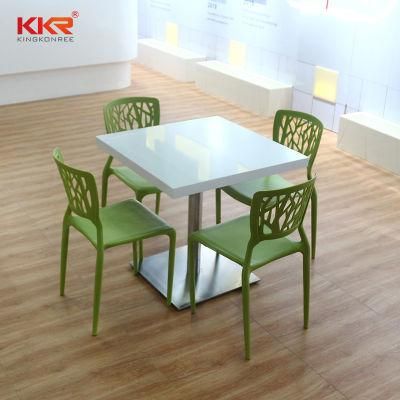Artificial Restaurant Table and Chair Set Artificial Marble Dining Table