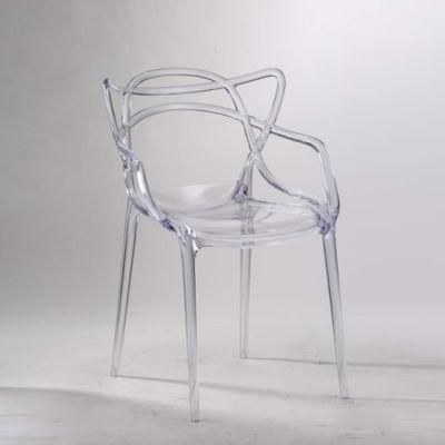 Modern Hotel Transparent Crystal Acrylic Resin Ghost Dining Chairs