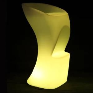 RGB Plus White LED Light Swivel Bar Stool for Nail Bar Furniture