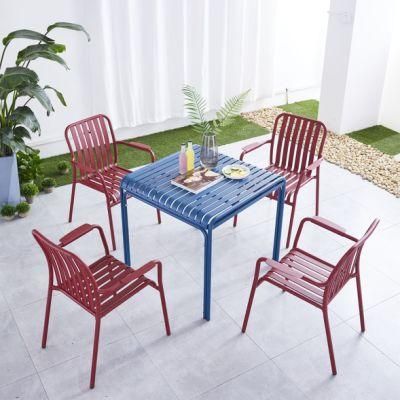China Wholesale Modern Industrial Style Aluminum Dining Garden Outdoor Furniture