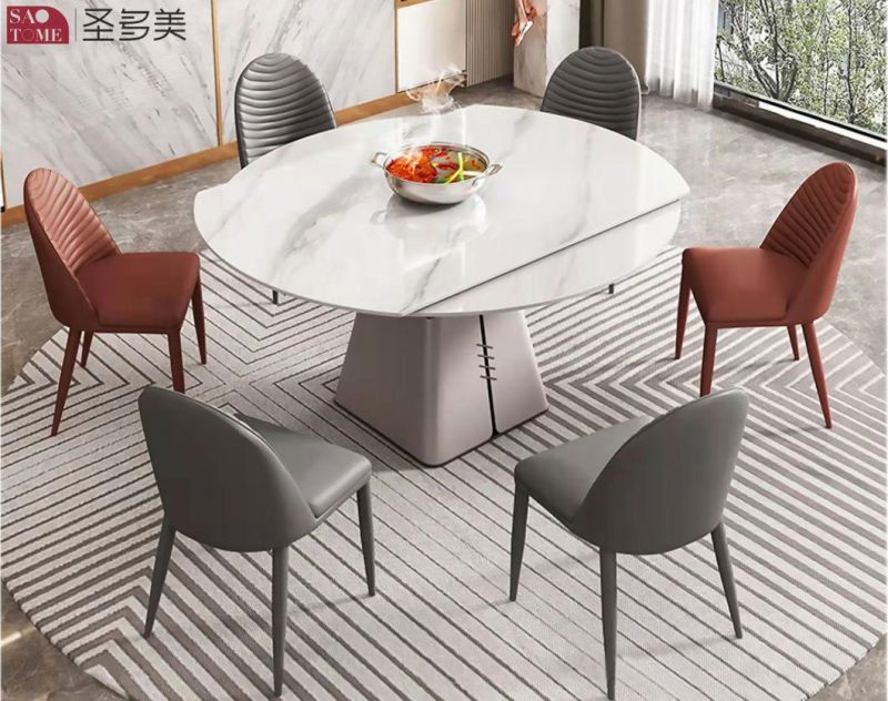 Modern Style Southeast Asia Design Extendable Dining Table Wood Slate Dining Table