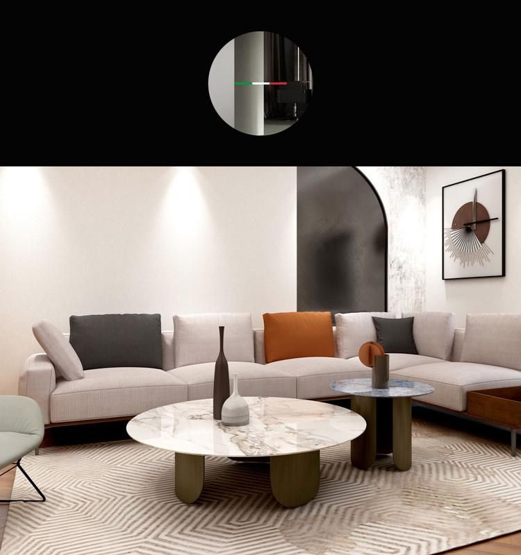 Modern Furniture Bright Marble Rock Plate Tea Table