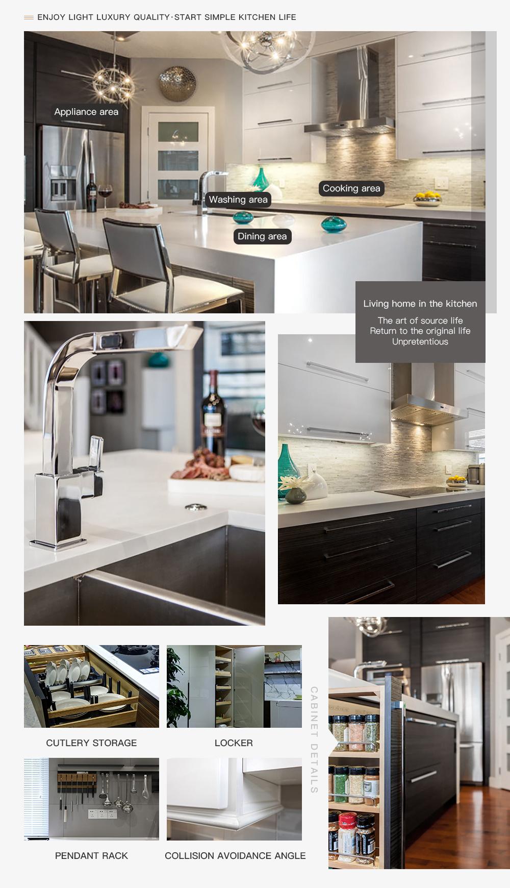 Customize Color Melamine Modern Home Design Kitchen Cabinets