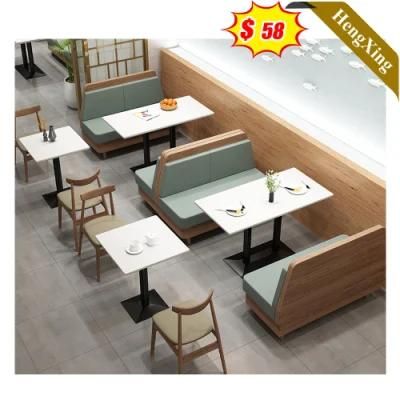 Popular Style Light Luxury Style White Color High Quality Restaurant Furniture Square Design Dining Table with Square Metal Base
