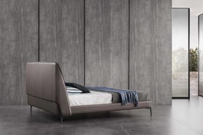 Gainsville Italy Design Modern Leather Bed Bedroom in Home Furniture