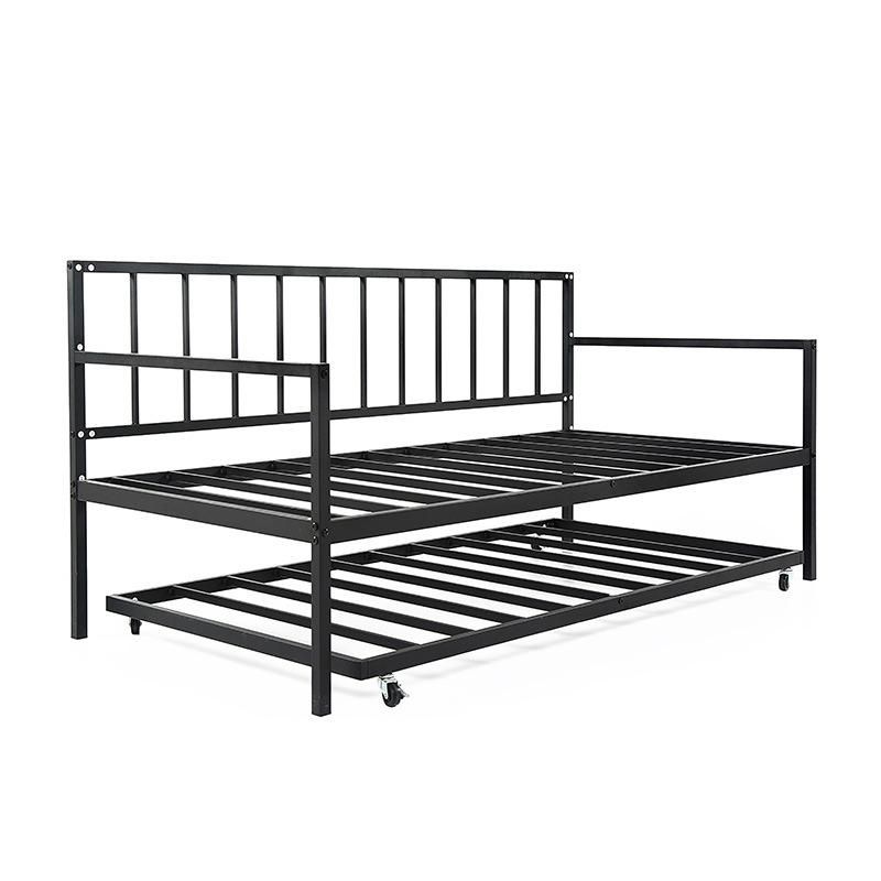 2022 New Factory Wholesale Modern Metal Iron Steel Wronght Trundle Day Bed Daybed