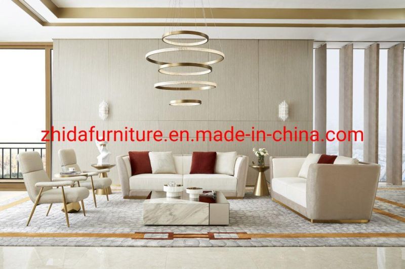 MID Back Living Room Armrest Sofa Set for Luxury Home Furniture