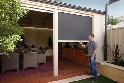 Motorized Outdoor Zipscreen Roller Blinds