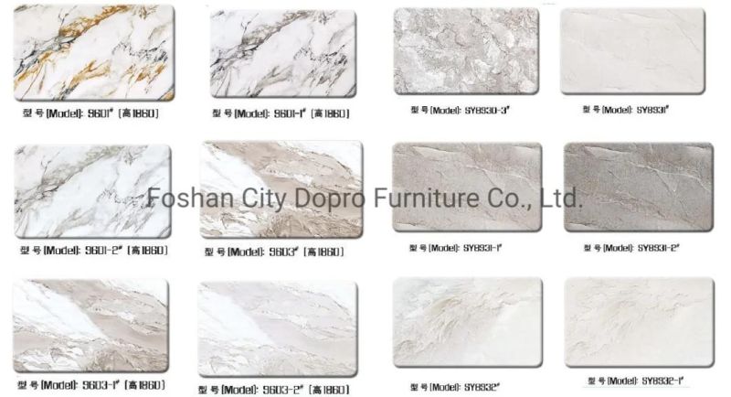 Dopro New Design Modern/Contemporary Stainless Steel Polished Shiny Dining Table D205, with Art Marble Table Top