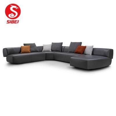 High Quality Modern Leather Sofa 3 Set Living Room Furniture Sofa