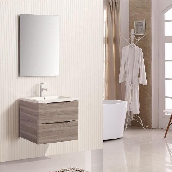 China Factory Wholesale Simple and Luxury Plywood Bathroom Vanity with Mirror