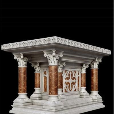 Wholesale Modern Hand Carved Marble Exquisite Pattern Church Altar Table