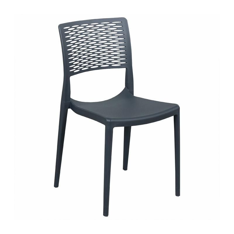 Wholesale Outdoor Furniture Modern Style Garden Furniture Sahara Plastic Chair Eco-Friendly PP Armless Dining Chair