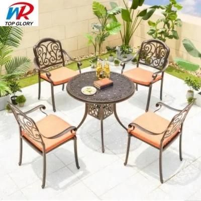 Cast Aluminum Furniture Garden Outdoor Furniture Dining Table and Chair Set