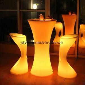 Plastic LED Round Pub Table for Wedding Table Furniture Use