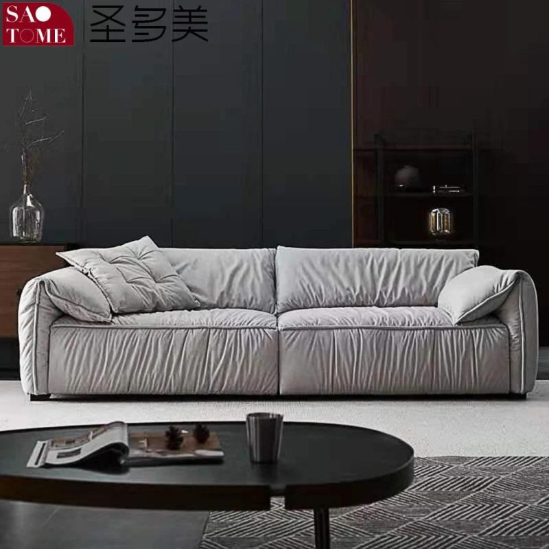 Hot Selling Simple Style Grey 3 Seat Fabric Living Room Sofa