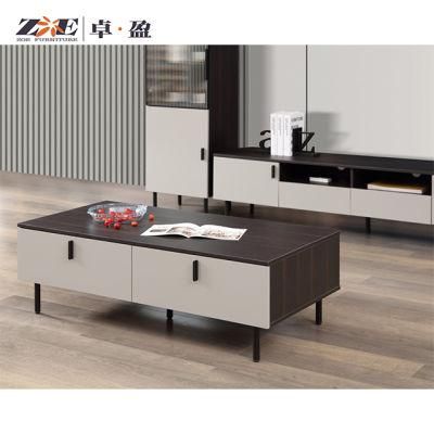 Modern Home Furniture Wooden Living Room Furniture Large Storage Coffee Table