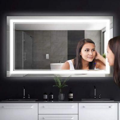 Hotel Home Decoration Lghted Furniture LED Bathroom Mirror Salon Makeup Wall Mirror Diamond Shape Wall Mirror