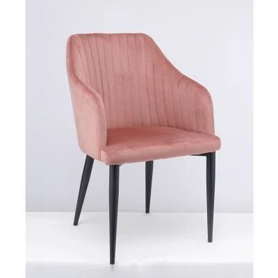 Modern New Design Dining Room Furniture Multicolor Fabric Velvet Back Dining Chair