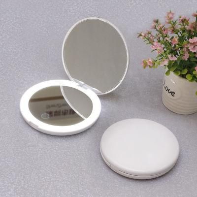 Portable Makeup Mirror Small LED Mirror with 5X Magnifying Mirror Cute Mirror