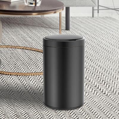 12L Automatic Sealing Trash Bin Modern Dust Bin Gold