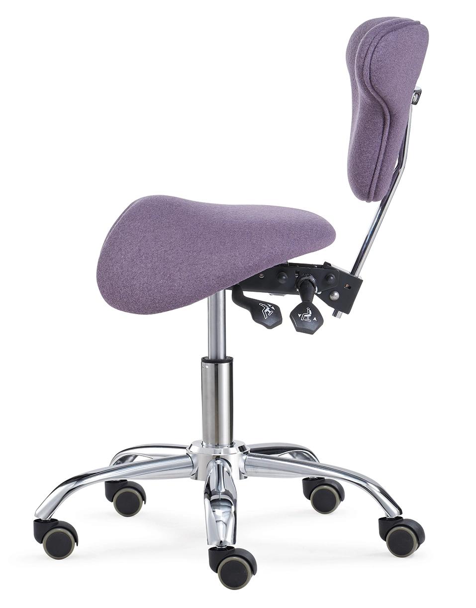 Ergonomic Saddle Seat Dental Assistant Chair Medical Office Stool