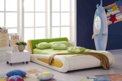 Modern Children Furniture Leather Bed Single Bed Gce002