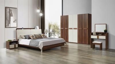 Hot Sell Modern Soft Bed American Style Wardrobe Bedroom Furniture Set
