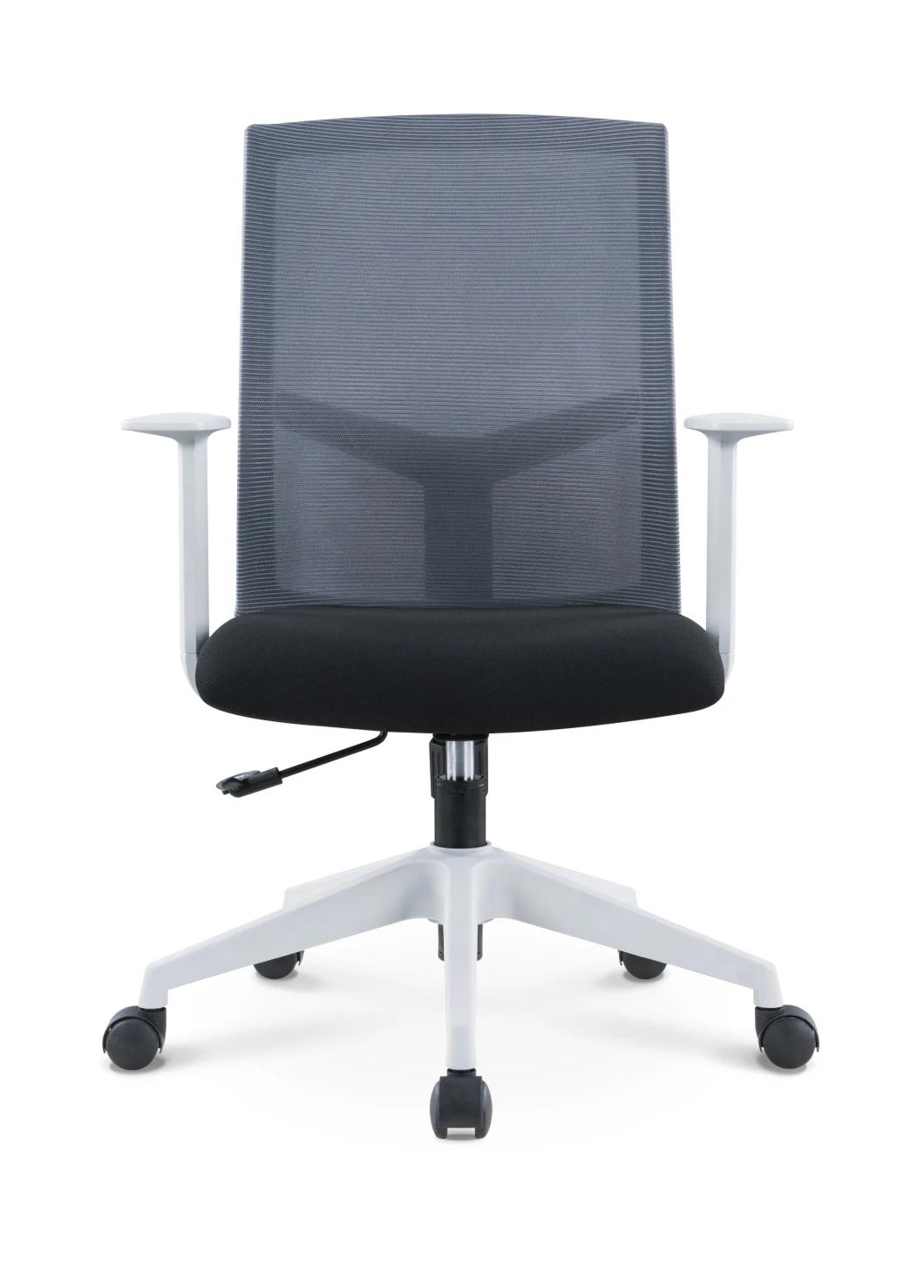 High Quality BIFMA En1335 Medium Back Swivel Staff Boss Executive Modern Fabric Office Chair