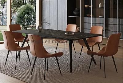 Living Room Furniture Sets Metal Frame Marble Dining Table