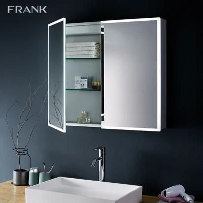 LED Smart Light 2 Doors Bathroom Mirror Cabinet