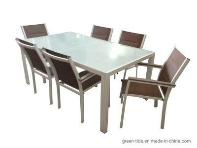 Best Choice Product 7-Piece Modern Glass Dining Table Furniture Set for Home and Garden