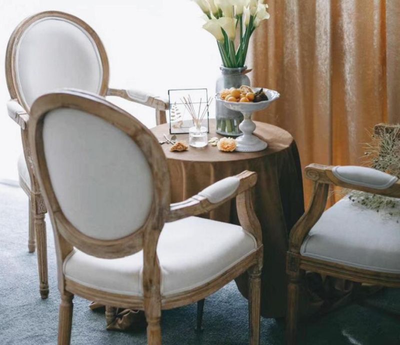 Hotel Furniture Wooden Round Back Louis Wedding Chair