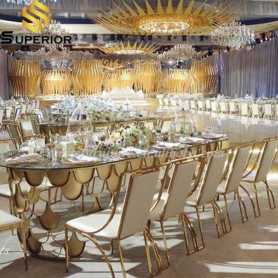 Dubai Hotel Stainless Steel Banquet Dining Chair for Event