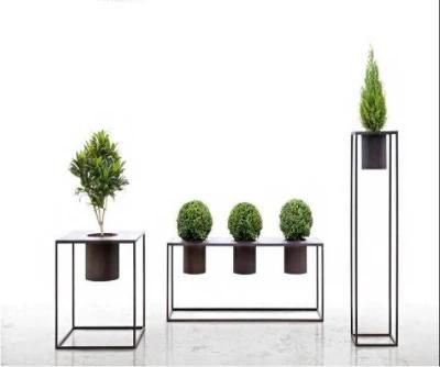 Modern Art Wrought Iron Hollow Flower Ornaments Home Accessories Gift Vase Outdoor Floor Flower Stand