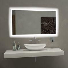 PVC Framed Touch Sensor Switch Bathroom LED Mirror with Anti-Fog Pad