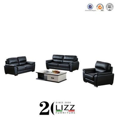 Promotion Top Grain Genuine Leather Living Room Home Sectinal Sofa 1+2+3 Furniture Set