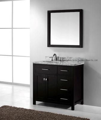 Espresso American Oak Wood Modern Bathroom Cabinet