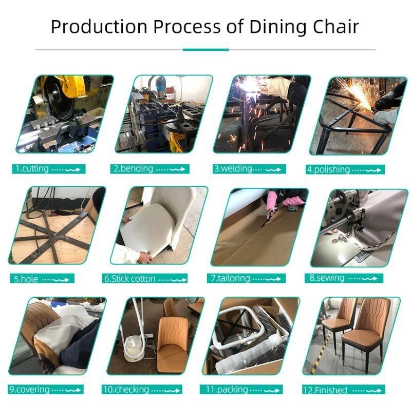 Comfortable Restaurant Furniture Leisure Metal Base Restaurant Dining Chair
