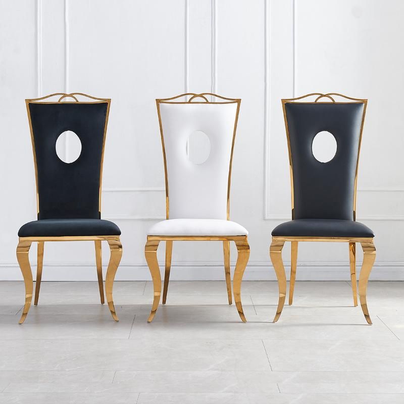 Modern Wholesale Market Gold Stainless Steel Dining Room Chairs