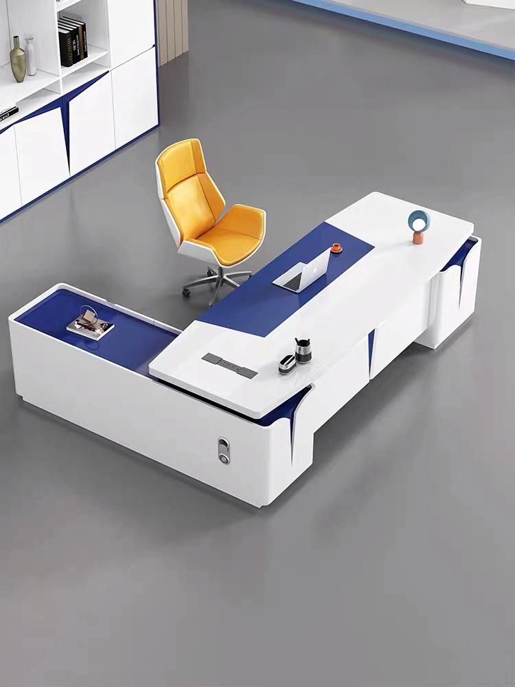 Computer Design Commercial Home Furniture Manager Executive Office Desk with Side Cabinet