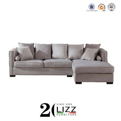 Modular Modern Living Room /Bedroom Furniture Velvet /Linen Fabric Sofa Bed Set
