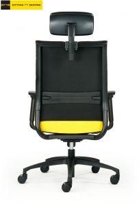 Ergonomic Office Chair with Yellow Cushions for Zitting N Seating