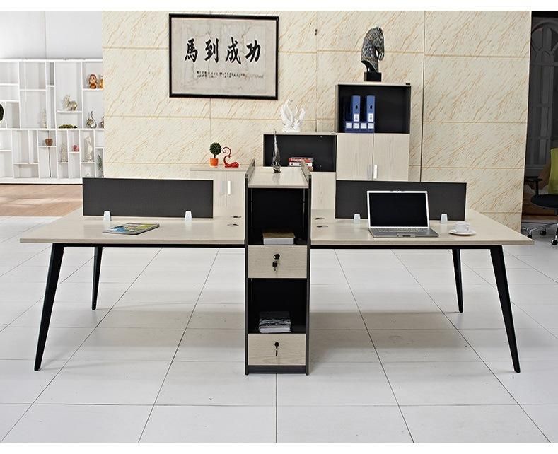 Modern Office Furniture Table Combination Four Screen Partition Panel Furniture