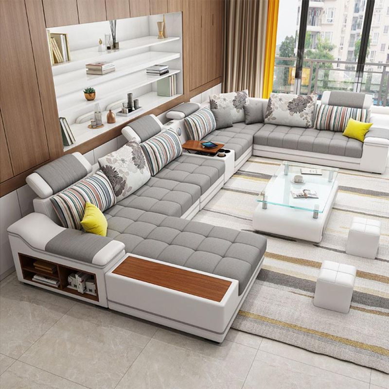 Modern Sectional Function Fabric Furniture Living Room Corner Sofa Furniture