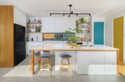 Pure White Wall Cupboard Three Tiers Display Shelf Modern Kitchen Cabinets