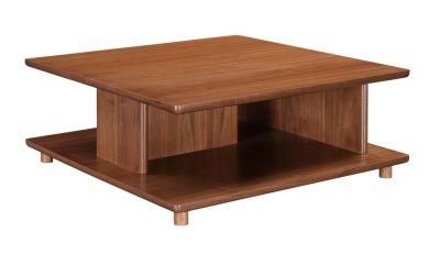 Zhida Factory Wholesale Price Home Furniture Villa Living Room Sofa Side Center Table Modern Solid Wood Square Coffee Tea Table for Sale