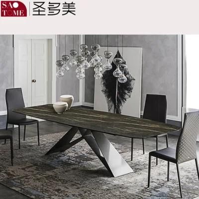 Modern Living Room Dining Room Furniture M-Shaped Steel Foot Dining Table